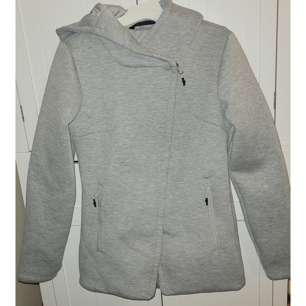 The North Face Womens Hooded Gray Full Zip Lightweight Jacket XS‎